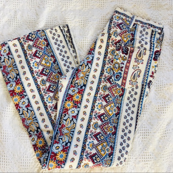 RARE VNT Flairs in Geo-Floral Denim!!! - Picture 4 of 4